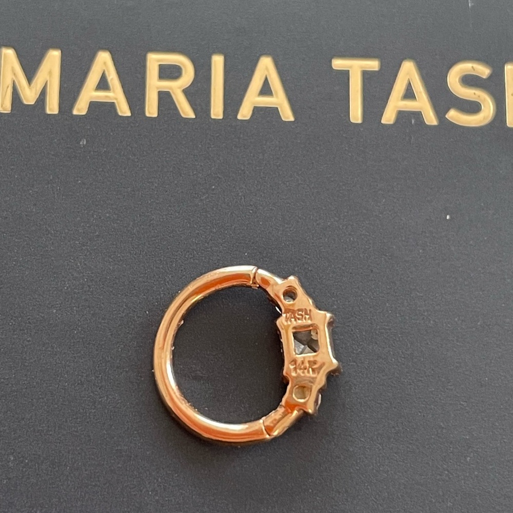 Maria Tash Rose Gold CZ Princess Clicker Ring 16g 5/16” - Picture 3 of 5